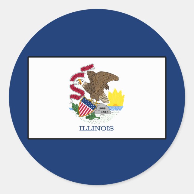 Sticker Rond Illinois (Devant)
