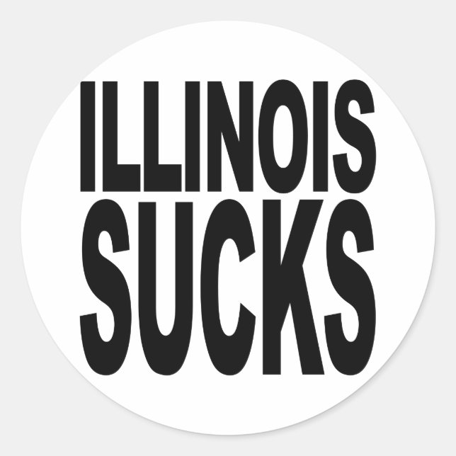 Sticker Rond Illinois Sucks (Devant)