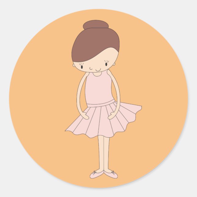 Sticker Rond illusima Isabella Ballerina Orange (Devant)