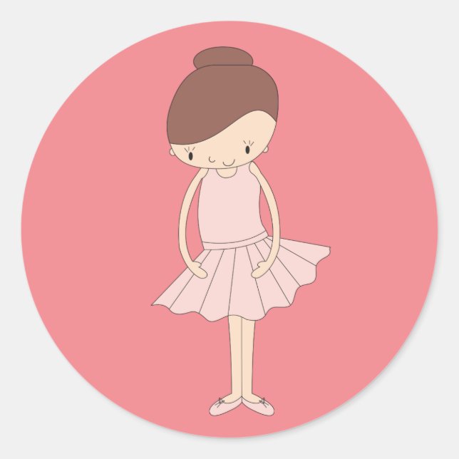 Sticker Rond illusima Isabella Ballerina Peach (Devant)