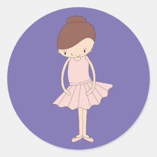 Sticker Rond illusima Isabella Ballerina Violet