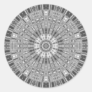 STICKER ROND ILLUSION D'ARGENT