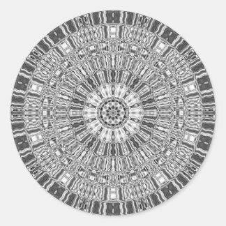 STICKER ROND ILLUSION D'ARGENT