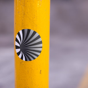 Sticker Rond Illusion Optique Hypnotique Spirale Psychédélique