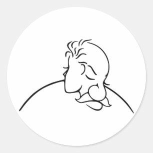 Sticker Rond Illusion Optique Vieux Ou Jeune Dame