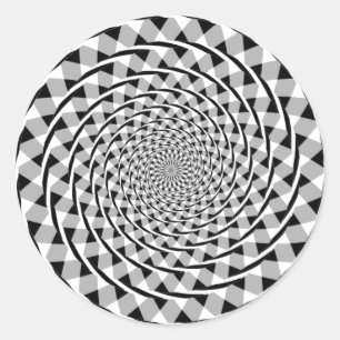 Sticker Rond illusion spirale Fraser