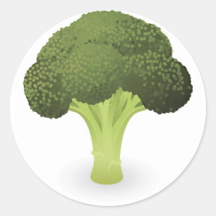 Sticker Rond Illustration Brocoli