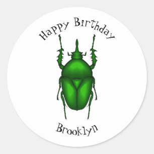 Sticker Rond Illustration de bug Mecynorhina torquata