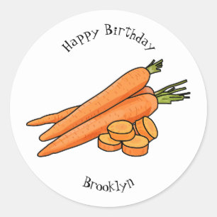Sticker Rond Illustration de carotte