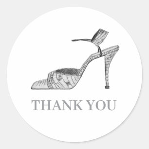 Sticker Rond Illustration de chaussure à talon haut de mode Mer