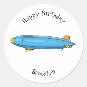 Sticker Rond Illustration de dessin sur les navires