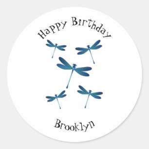 Sticker Rond Illustration de dragonfly