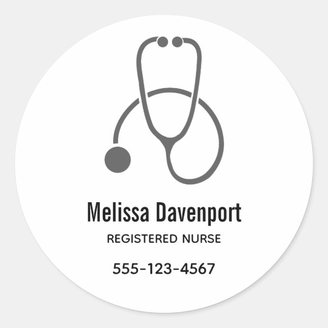 Sticker Rond Illustration de gris élégant sur noir classique ro (Devant)