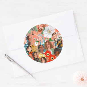 Sticker Rond Illustration de la Journée internationale de la fe