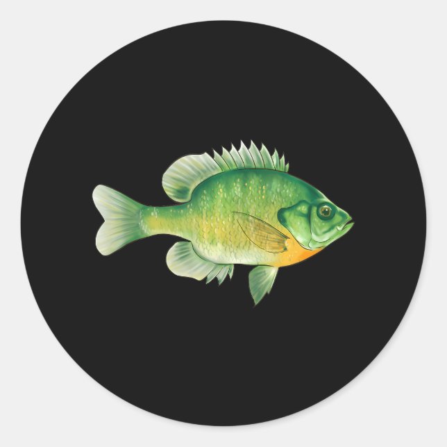 Sticker Rond Illustration de la pêche au thon rouge (Devant)