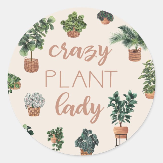 Sticker Rond Illustration de la plante Lady (Devant)