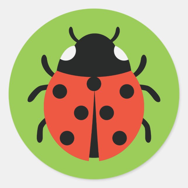 Sticker Rond Illustration de Ladybug (Devant)