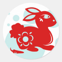 ILLUSTRATION DE PAPIER EN RABBIT ZODIAC CHINOIS