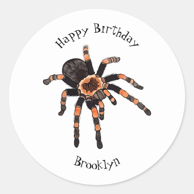 Sticker Rond Illustration de Tarantula (Devant)