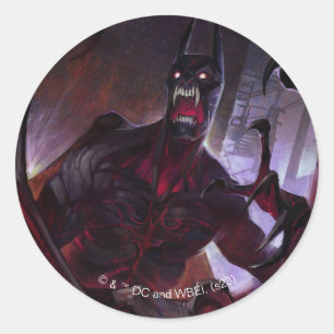 Sticker Rond Illustration de Vampire Batman en crise infinie