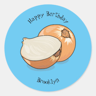 Sticker Rond Illustration d'oignon