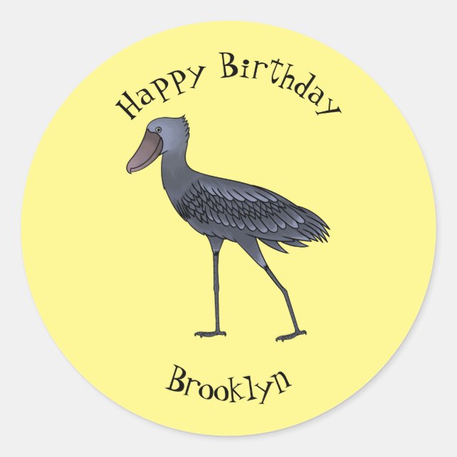 Sticker Rond Illustration d'oiseau de cordonnier (Devant)