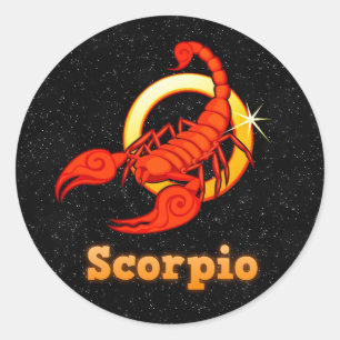 Sticker Rond Illustration du scorpion