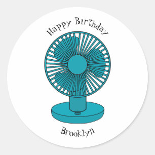 Sticker Rond Illustration du ventilateur
