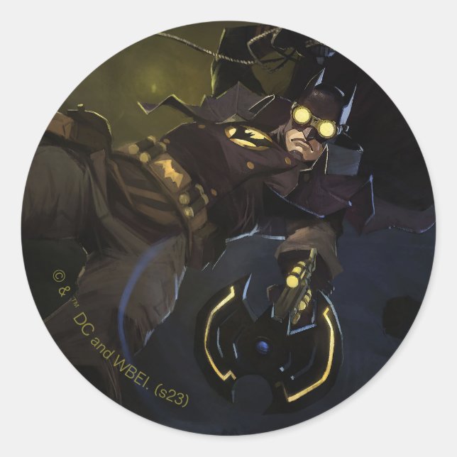 Sticker Rond Illustration d'une crise infinie, Gaslight Batman (Devant)