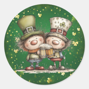 Sticker Rond Illustration festive de la fête de la Saint-Patric