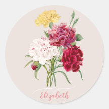 Illustration florale de la carnation vintage