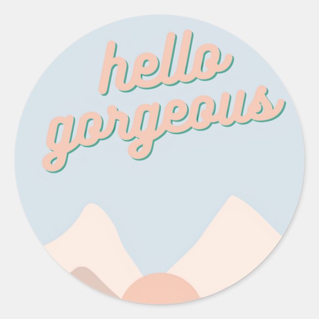 Sticker Rond Illustration Pastel Indie (Devant)