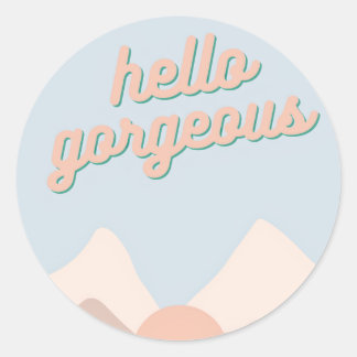 Sticker Rond Illustration Pastel Indie