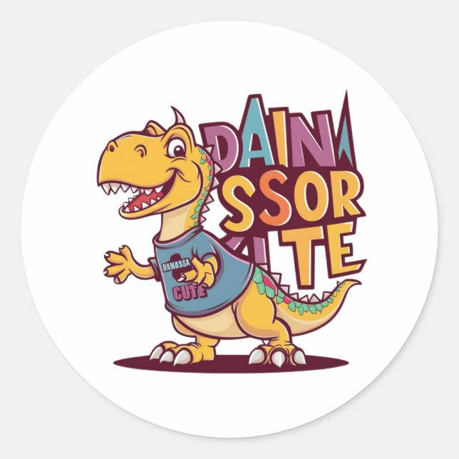 Sticker Rond Illustration vectorielle vivante et capricieuse d' (Devant)