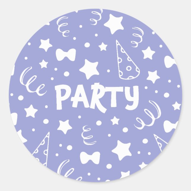 Sticker Rond Illustrations de parti (Devant)