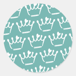 Sticker Rond Illustrations Tiara