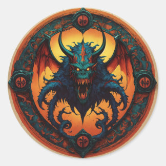 Sticker Rond Illustrer un emblème esports puissant