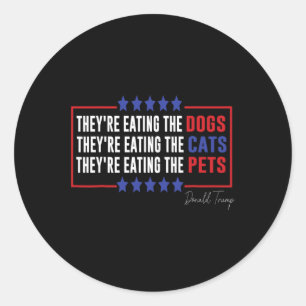Sticker Rond Ils Mangent Les Chiens Ils Mangent Les Chats Mange