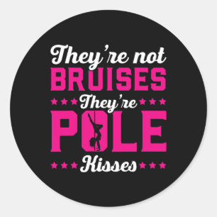 Sticker Rond Ils ne Bruit pas leur pole Baisers Danse
