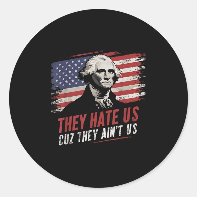 Sticker Rond Ils Nous Détestent Parce Qu'Ils Nous Parlent Drape (Devant)