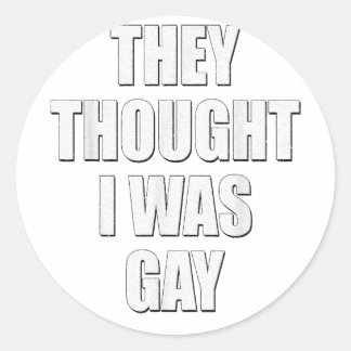 Sticker Rond Ils pensaient que c'était des mèmes gays sur Inter