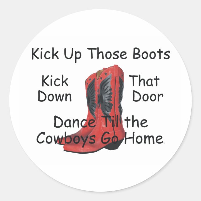 Sticker Rond ILS Tirent Ces Bottes (Devant)