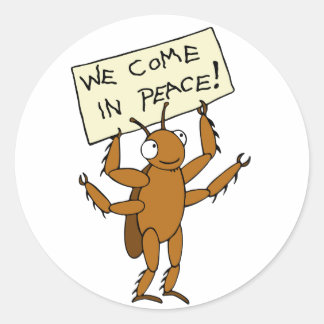 Sticker Rond Ils Viennent En Paix !