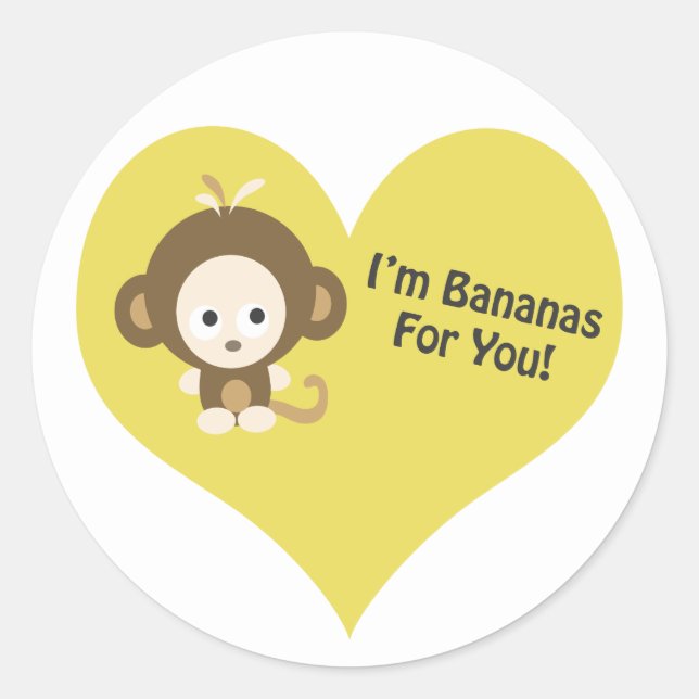 Sticker Rond Im Bananas pour singe (Devant)