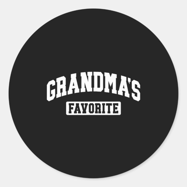 Sticker Rond I'm Grandma's Favorite Granhild Grandson Granddaug (Devant)