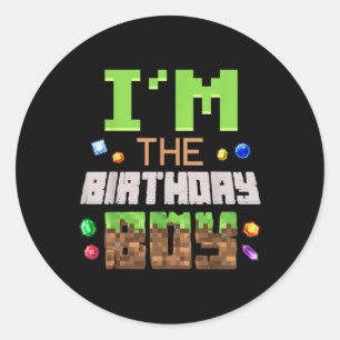 Sticker Rond Im Le Jeu De Joyeux Anniversaire Vidéo Gamer Numér