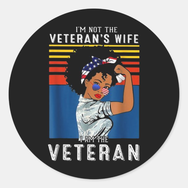 Sticker Rond I'm Not The Vétéran's Wife I (Devant)
