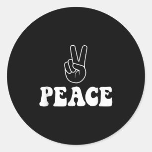 Sticker Rond Im Peace Drôle Correspondant Couples Tenue Pour Fe