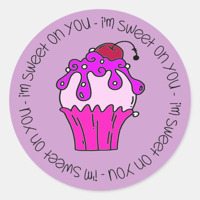 Sticker Rond I'm Sweet on You Valentine (Devant)