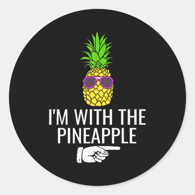 Sticker Rond I'm With Ne Shirt Funny Ne Halloween Costume  (Devant)